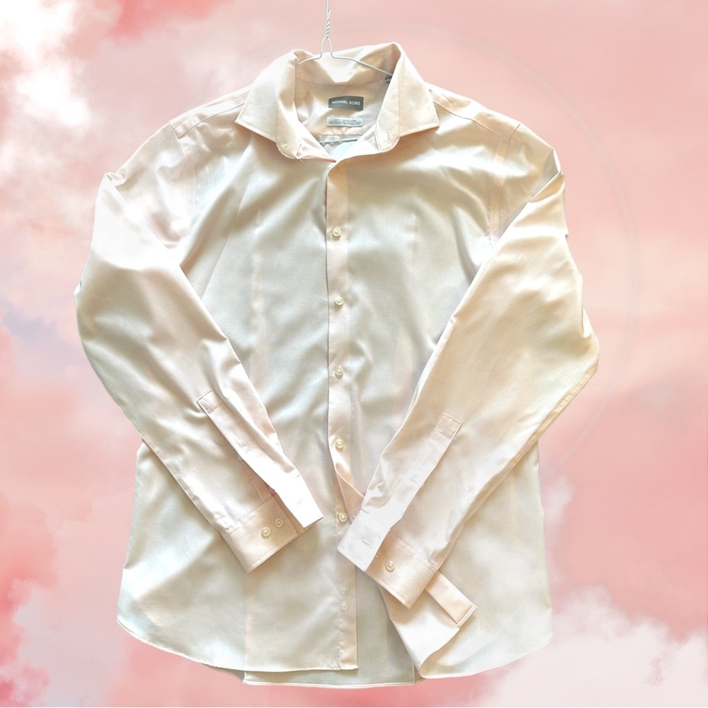 Michael Kors slim fit dress shirt- peachy colour